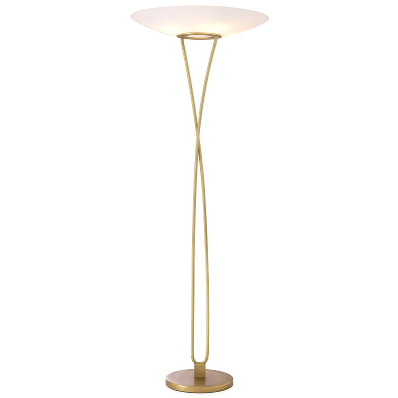 Товар Eichholtz Floor Lamp Laila Латунь Белый в Ульяновске | Loft Concept 