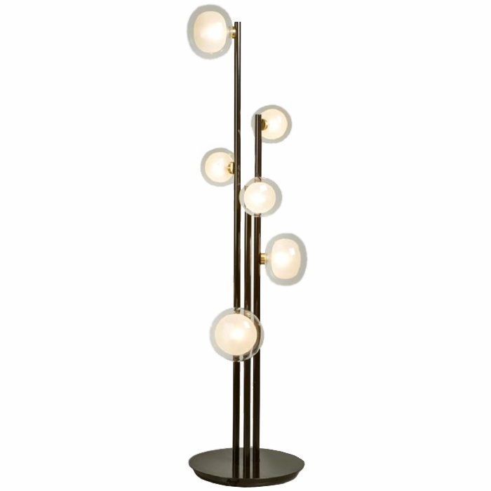 Торшер NABILA Floor Lamp Черный Глянцевое золото в Ульяновске | Loft Concept 