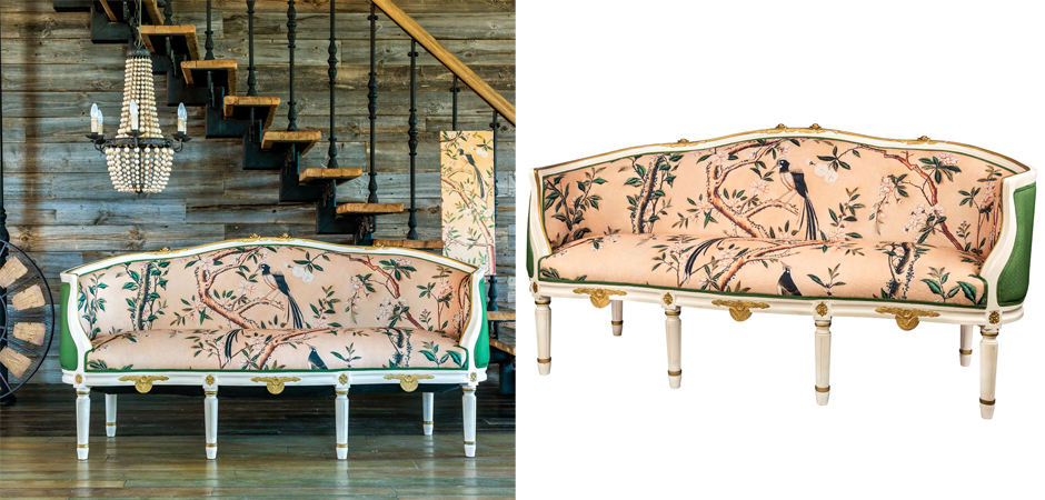 Диван Beige and Green Chinoiserie Sofa - Loft-Concept в Ульяновске