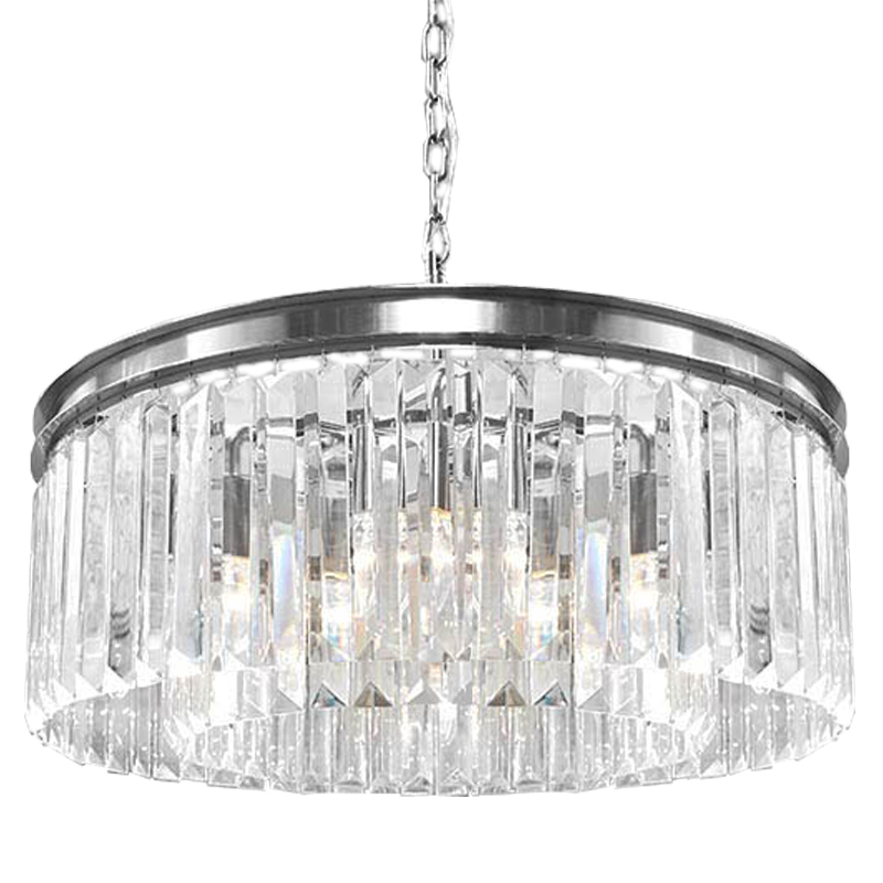 Люстра RH Odeon Chandelier Silver 65 Прозрачное Стекло Серебряный в Ульяновске | Loft Concept 