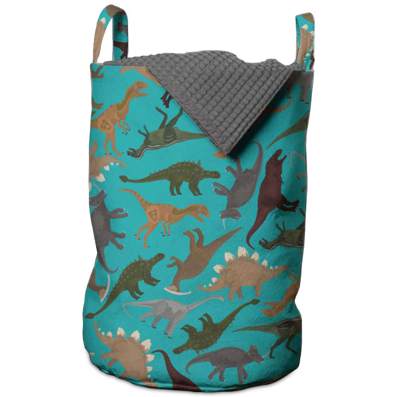 Корзина Turquoise Dinosaurs Basket Мульти в Ульяновске | Loft Concept 