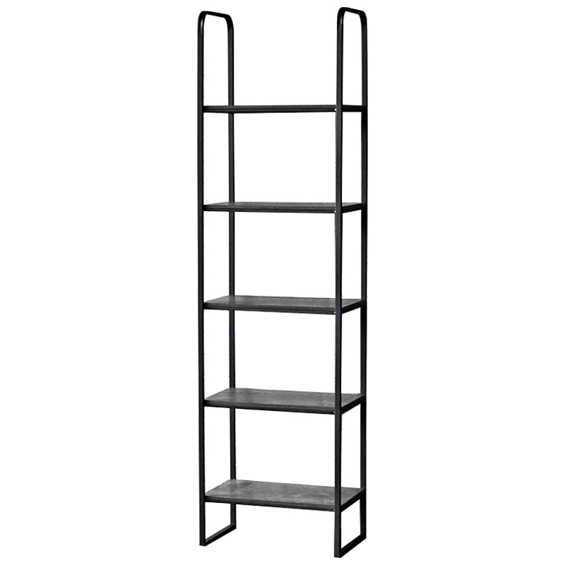 Стеллаж Ayman Graphite Industrial Metal Rust Rack Черный Дерево Серый в Ульяновске | Loft Concept 