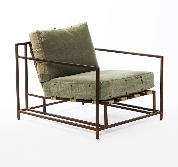 Кресло Inheritance Armchair Olive Military Fabric Оливковый в Ульяновске | Loft Concept 