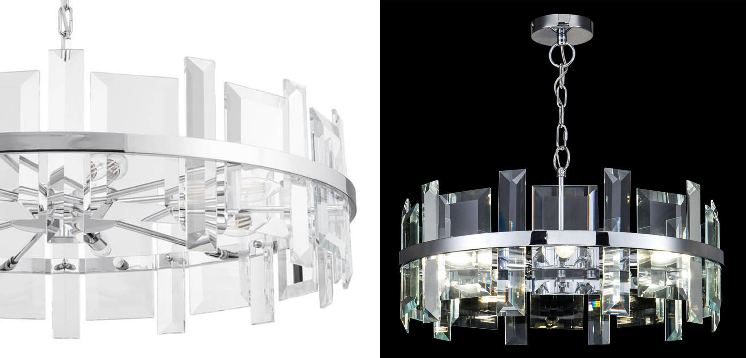 Люстра Harlow Crystal Round Chandelier chrome 7 - фото