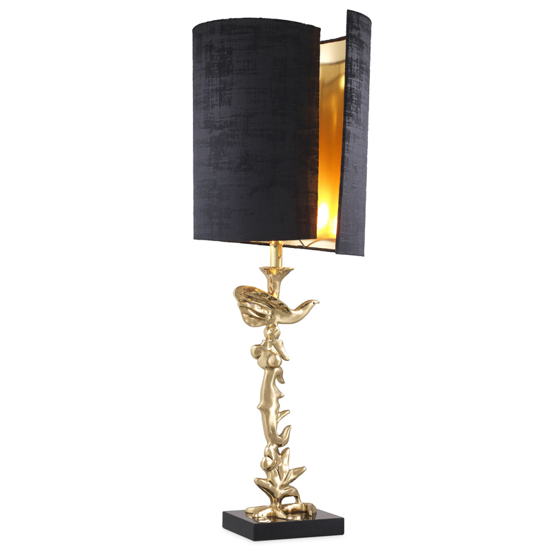 Настольная лампа Eichholtz Table Lamp Aras Латунь Черный в Ульяновске | Loft Concept 