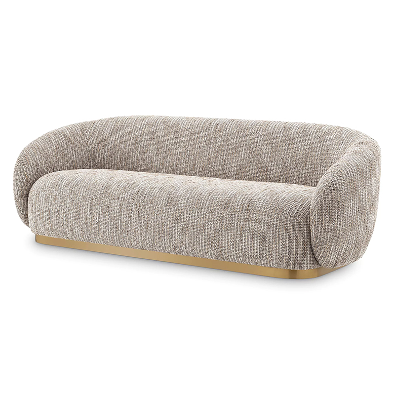 Диван Eichholtz Sofa Brice Mademoiselle Beige Бежево-серый Латунь в Ульяновске | Loft Concept 