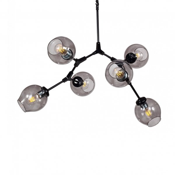 Люстра Branching Bubble Chandelier 6 Black Черный в Ульяновске | Loft Concept 