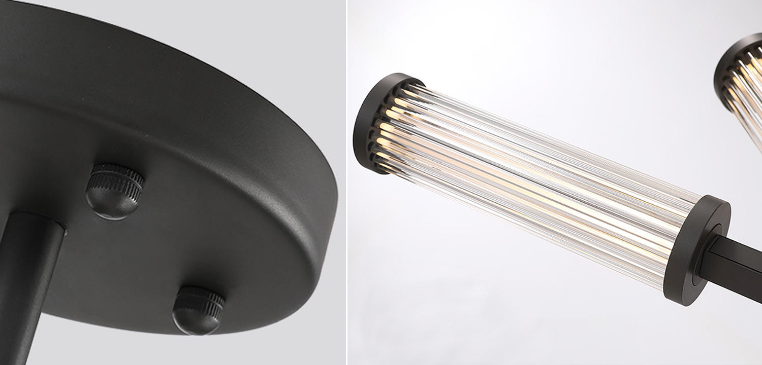 Люстра Cylinder Branches Chandelier Ring Black - фото