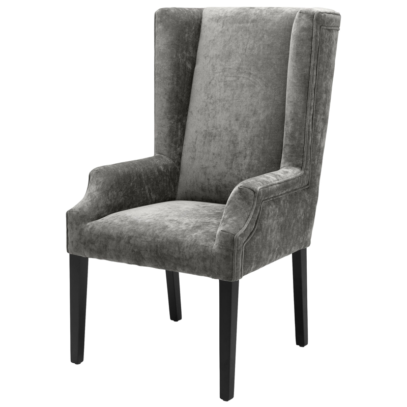 Стул Eichholtz Dining Chair Tempio grey Серый Черный в Ульяновске | Loft Concept 