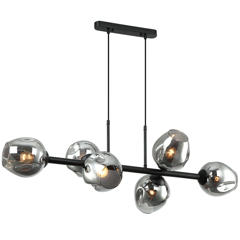 Люстра Branching Bubble Chandelier Line Gray Черный Серый (Gray) в Ульяновске | Loft Concept 