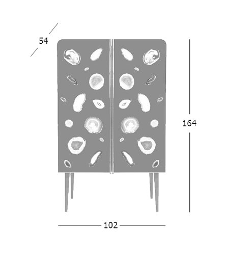 Patrick Naggar Gem Cabinet шкаф украшенный агатами  в Ульяновске