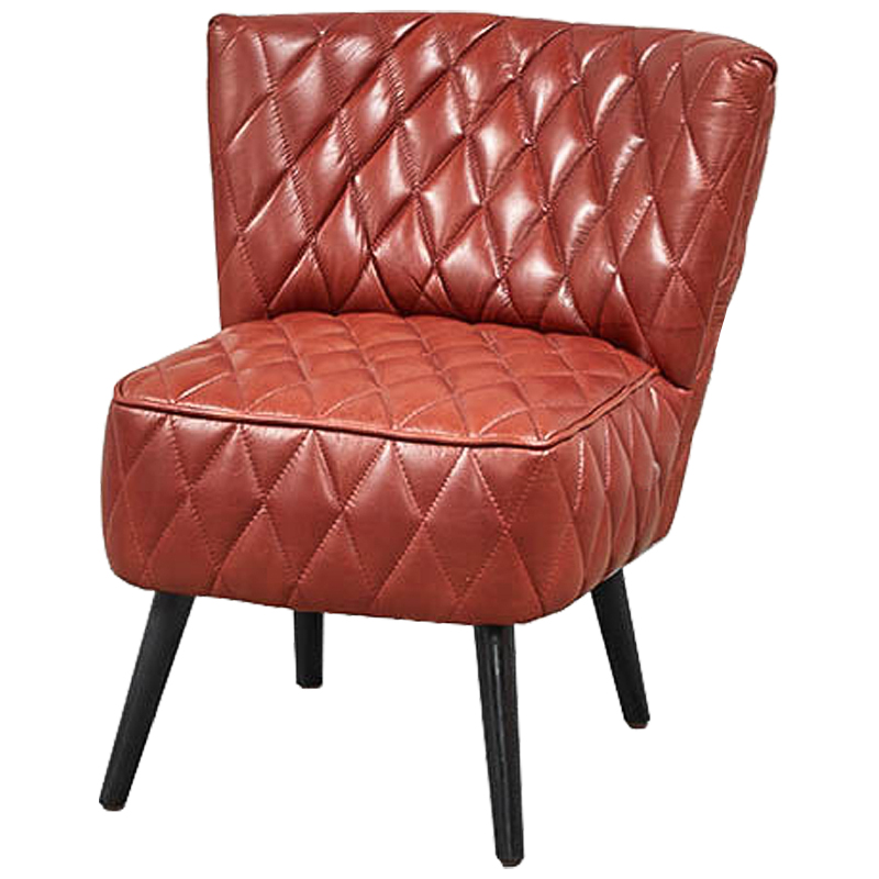 Кресло Rhombuses Upholstery Chair Малиновый (Crimson) Черный в Ульяновске | Loft Concept 