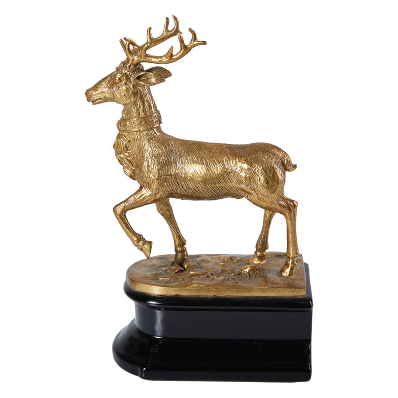Держатель для книг в виде оленя из фарфора и бронзы Eden Garden porcelain and bronze Черный Бронза в Ульяновске | Loft Concept 