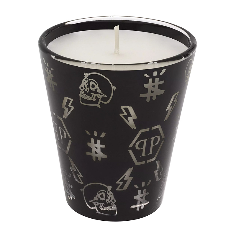 Свеча Philipp Plein Candle Monogram S Черный Белый в Ульяновске | Loft Concept 