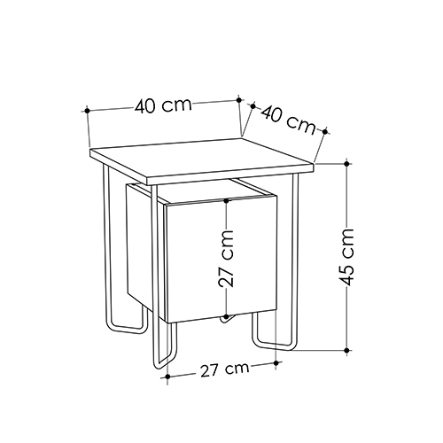 Прикроватная тумба белого цвета с дверцей ACRES NIGHTSTAND WHITE в Ульяновске