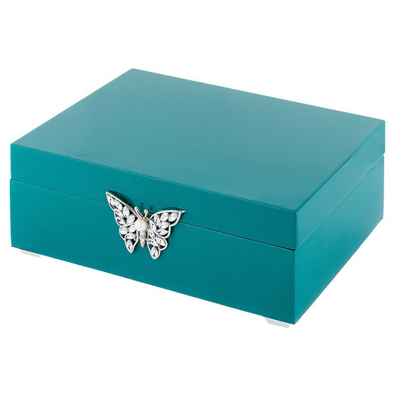 Шкатулка Turquoise Box With Butterfly Бирюзовый в Ульяновске | Loft Concept 