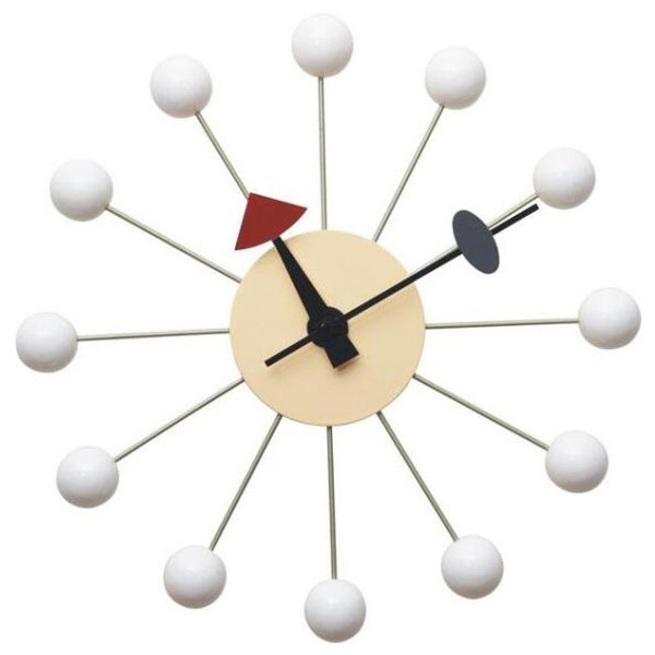 Часы George Nelson Ball Clock White Белый в Ульяновске | Loft Concept 