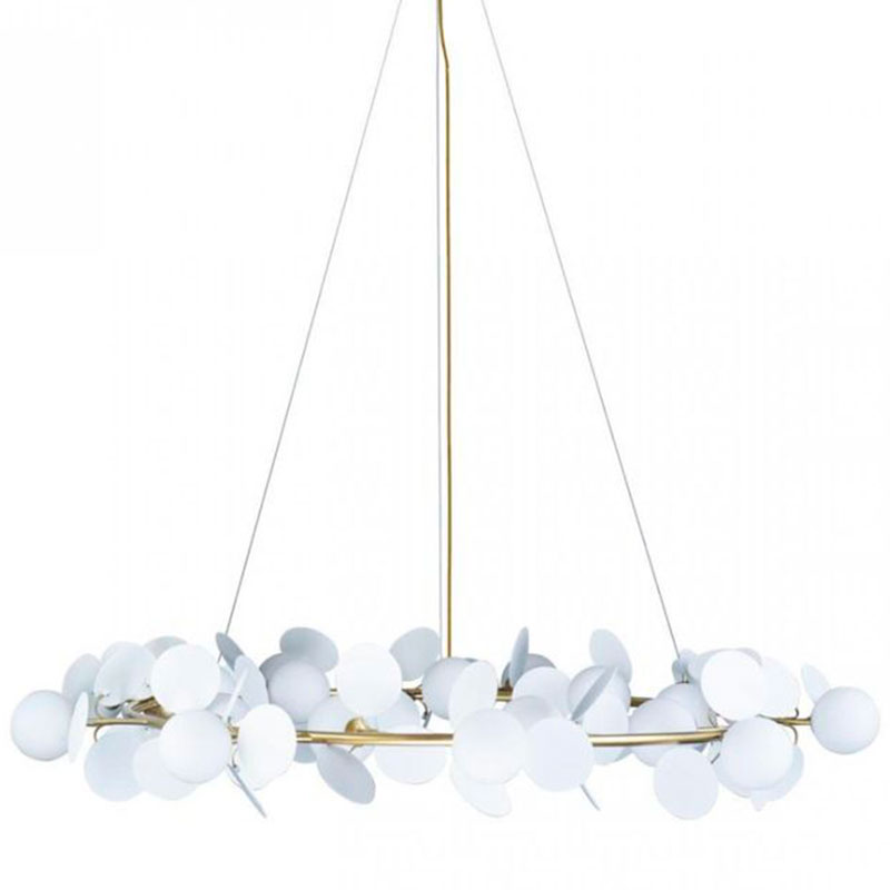 Люстра MATISSE Chandelier White диаметр 130 Белый Золотой в Ульяновске | Loft Concept 