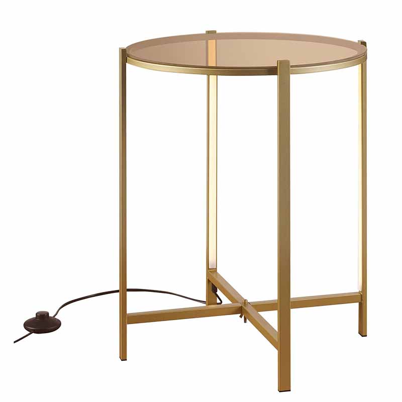 Приставной стол Galia Side Table Bronze LED Бронза в Ульяновске | Loft Concept 