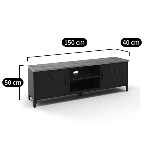 ТВ-тумба из металла и столешницей из массива дуба Metal Wood TV-Stand в Ульяновске