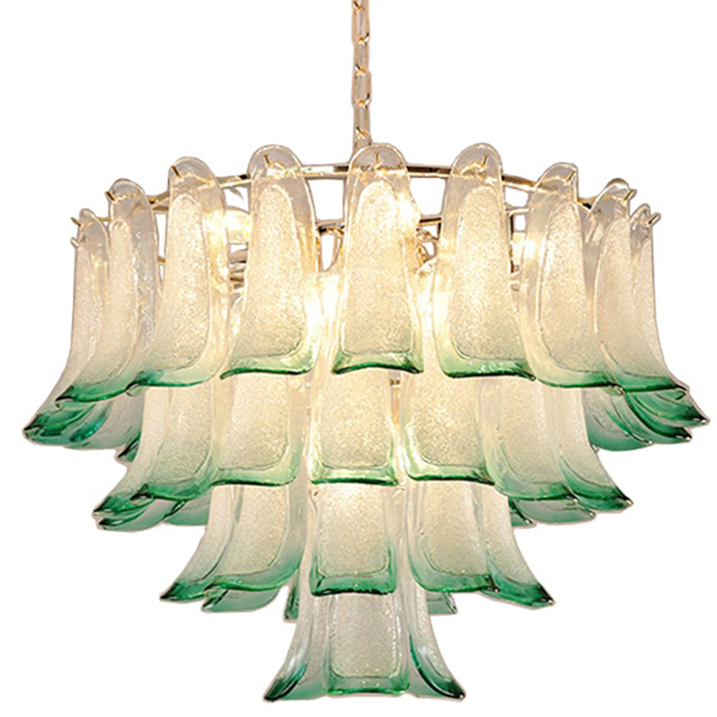 Люстра Peacock Chandelier Золотой Прозрачное Стекло Зеленый в Ульяновске | Loft Concept 