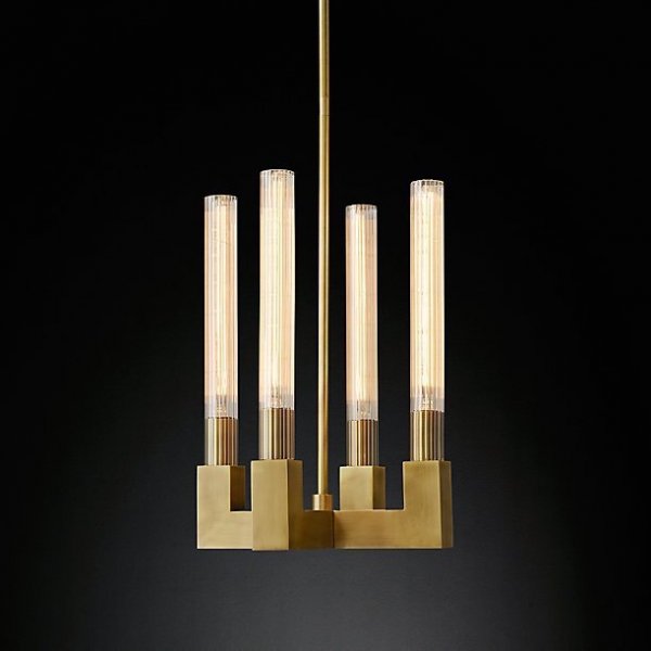 Люстра RH CANELLE Pendant lamp 4 Modern Brass Латунь в Ульяновске | Loft Concept 