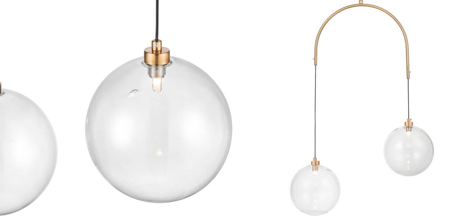 Люстра Two Hanging Ball Chandelier - фото