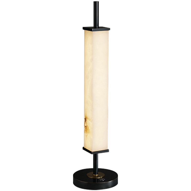 Настольная лампа Gaelle Modern Marble Table Lamp Темная медь Черный Белый Мрамор Bianco в Ульяновске | Loft Concept 