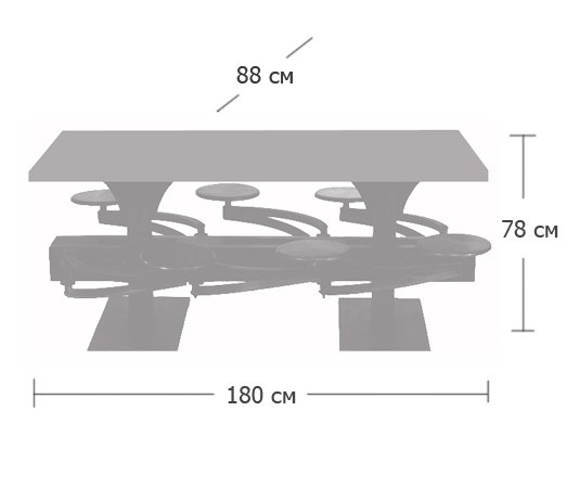 Обеденный стол Perrin Communal Table Loft в Ульяновске