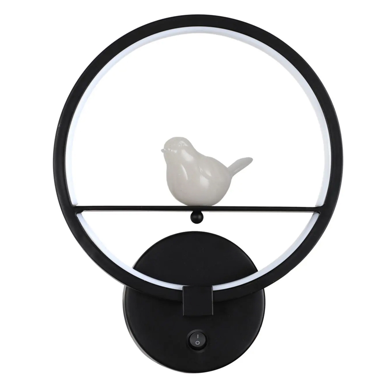 Бра Bird Ring Sconce black Черный в Ульяновске | Loft Concept 