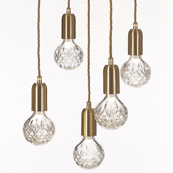 Подвесной светильник lee broom Ceare Crystal Bulb Chandelier Золотой в Ульяновске | Loft Concept 