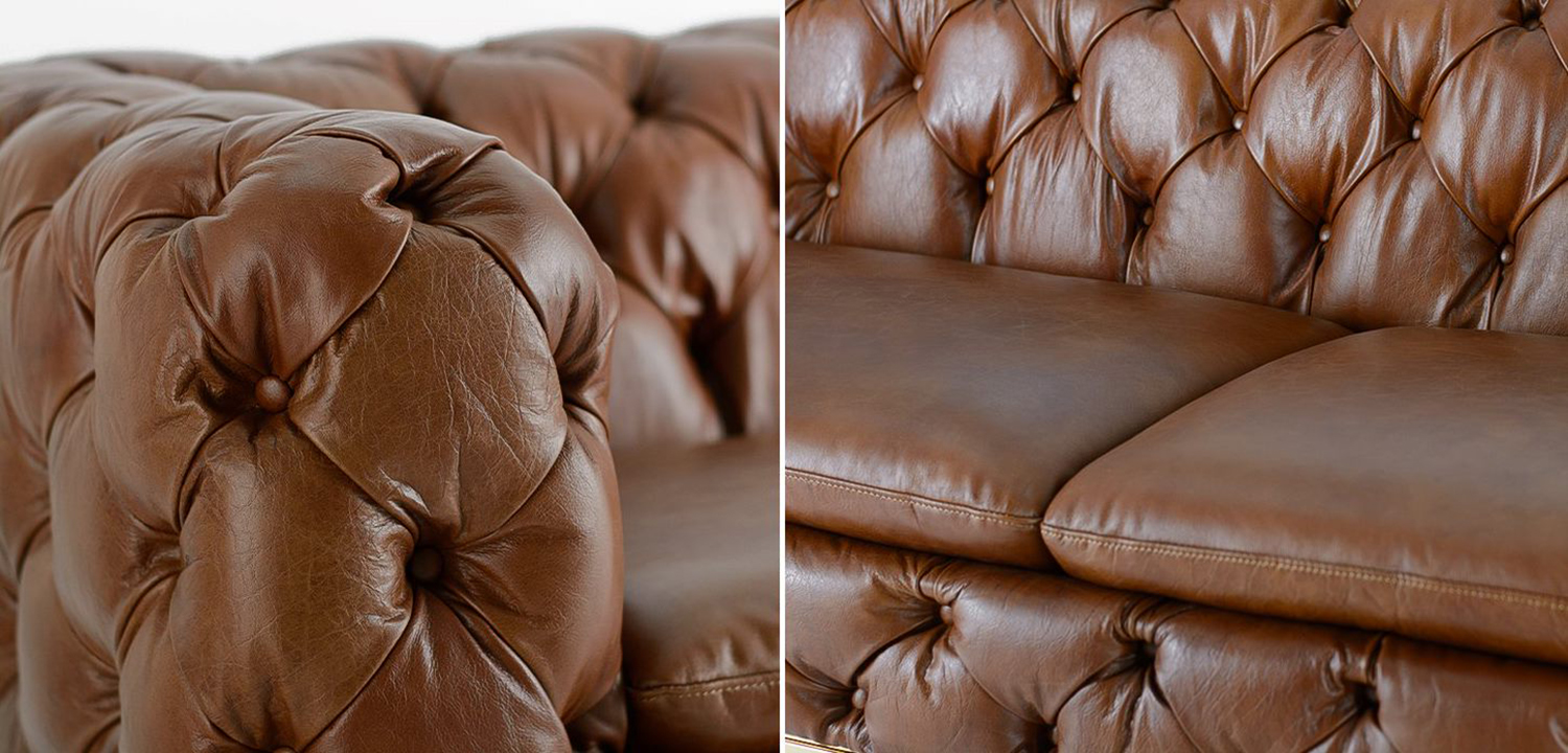 Диван Dorsten Sofa brown leather - фото