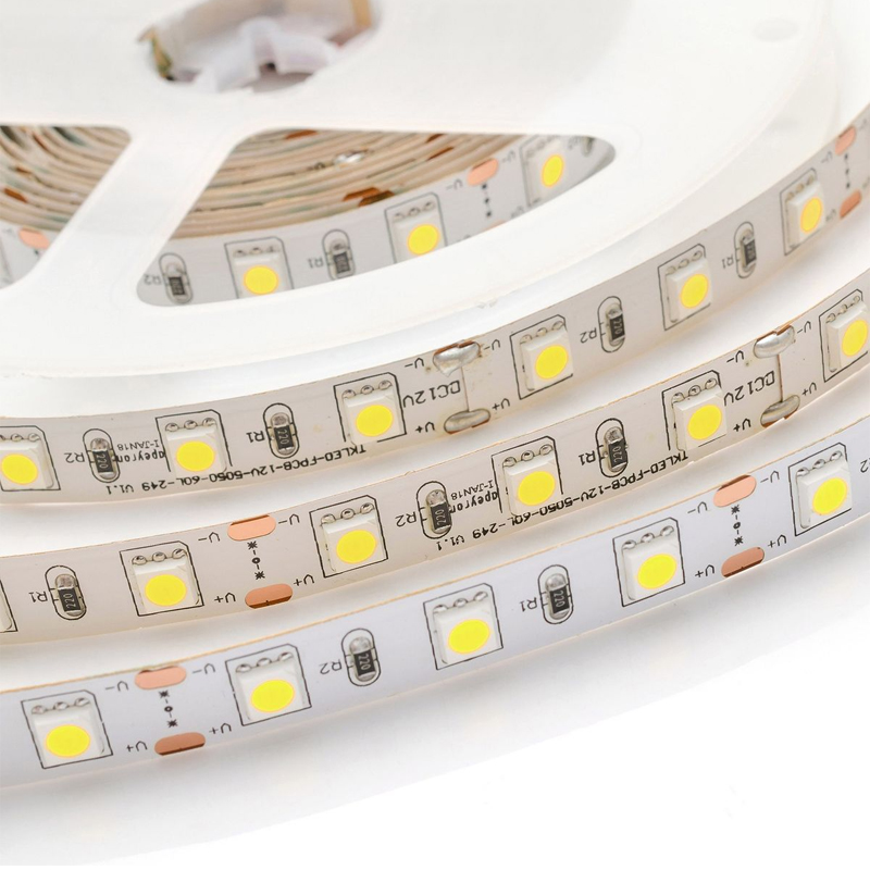 Комплект светодиодной ленты 14,4W/m 60LED/m 5050SMD холодный белый 1M Белый в Ульяновске | Loft Concept 