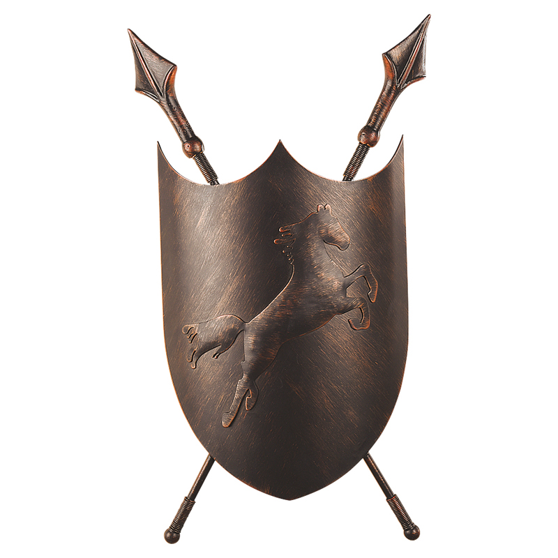 Бра Shield Horse Sconce Коричневый винтаж в Ульяновске | Loft Concept 