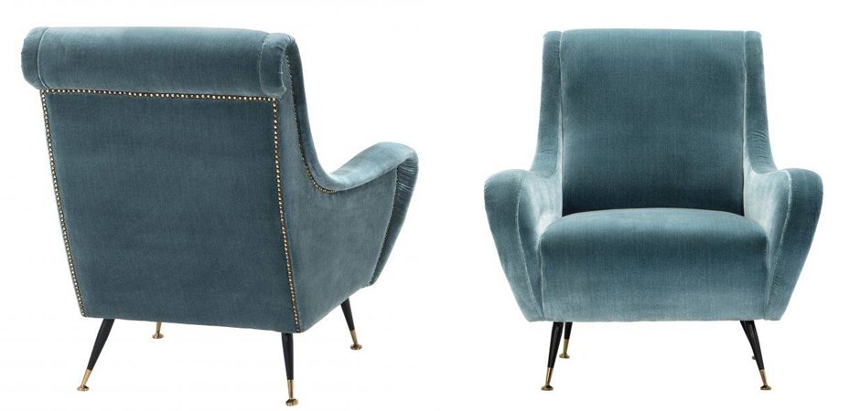 Кресло для гостиной Giardino Chair turquoise бирюзовый вельвет Кресло для гостиной Giardino Chair turquoise бирюзовый вельвет - Loft-Concept в Ульяновске
