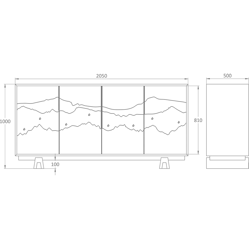 Буфет Okinawa Taupe Large в Ульяновске