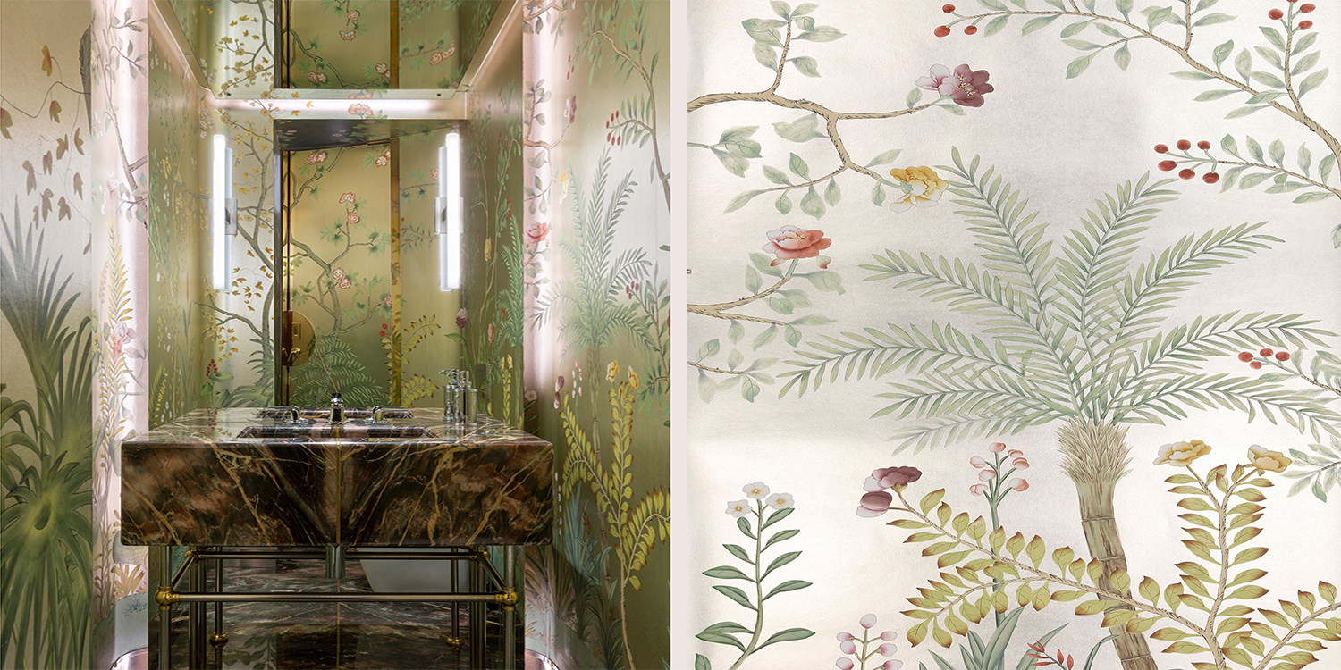 Обои ручная роспись Sans Soucis Mauve Silver - фото №1