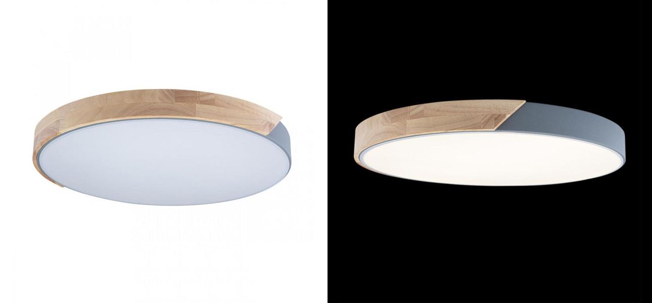 Потолочный светильник Wooden Wheels Grey Wood диаметр 51 - фото №2