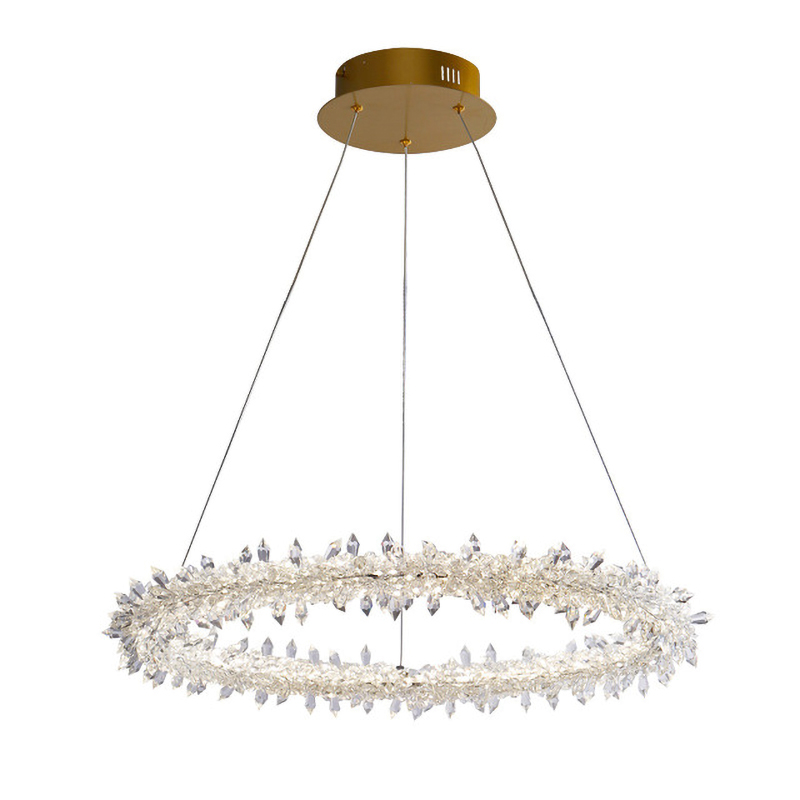 Люстра Crystal round chandelier Прозрачный Латунь в Ульяновске | Loft Concept 