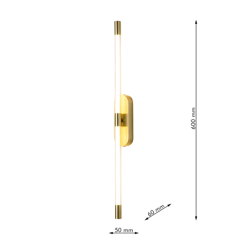 Бра Trumpet tube Double Золотое 60 см в Ульяновске