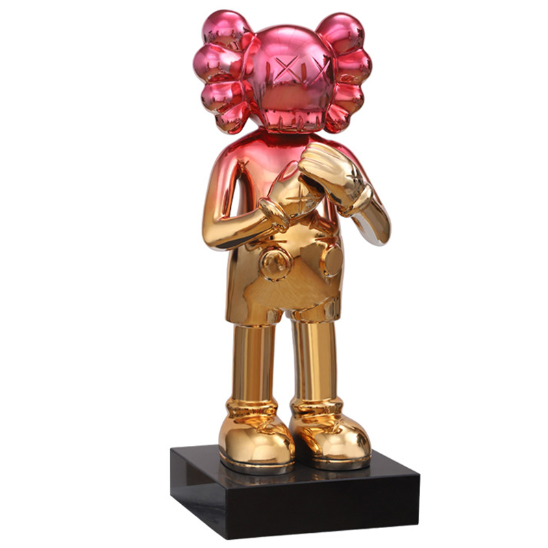 Статуэтка KAWS Gradient Gold Red on stand Золотой Красный в Ульяновске | Loft Concept 