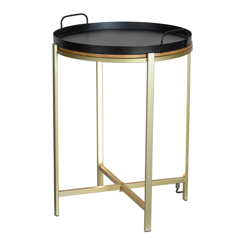 Приставной стол Nagib Side Table Bronze LED Бронза в Ульяновске | Loft Concept 