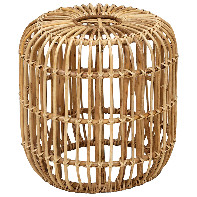 Плетеный приставной столик Wicker Side Table Древесина в Ульяновске | Loft Concept 