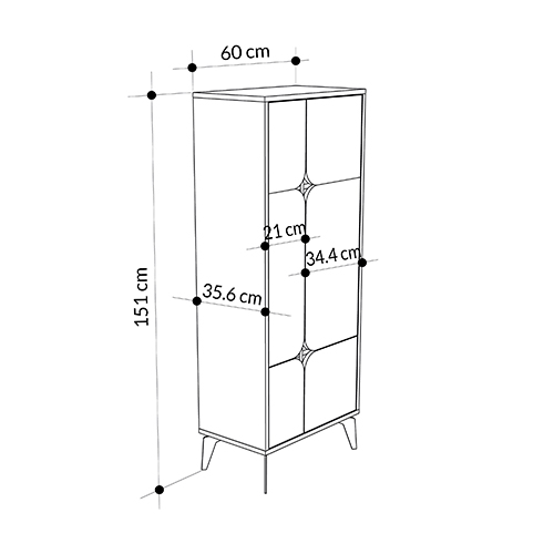 Комод белый с 4-мя дверцами на металлических ножках SPARK MULTIPURPOSE CABINET WHITE в Ульяновске