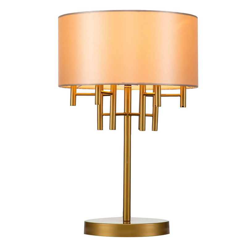 Настольная лампа Латунь Oswell Lampshade Table Lamp Латунь Бежевый в Ульяновске | Loft Concept 