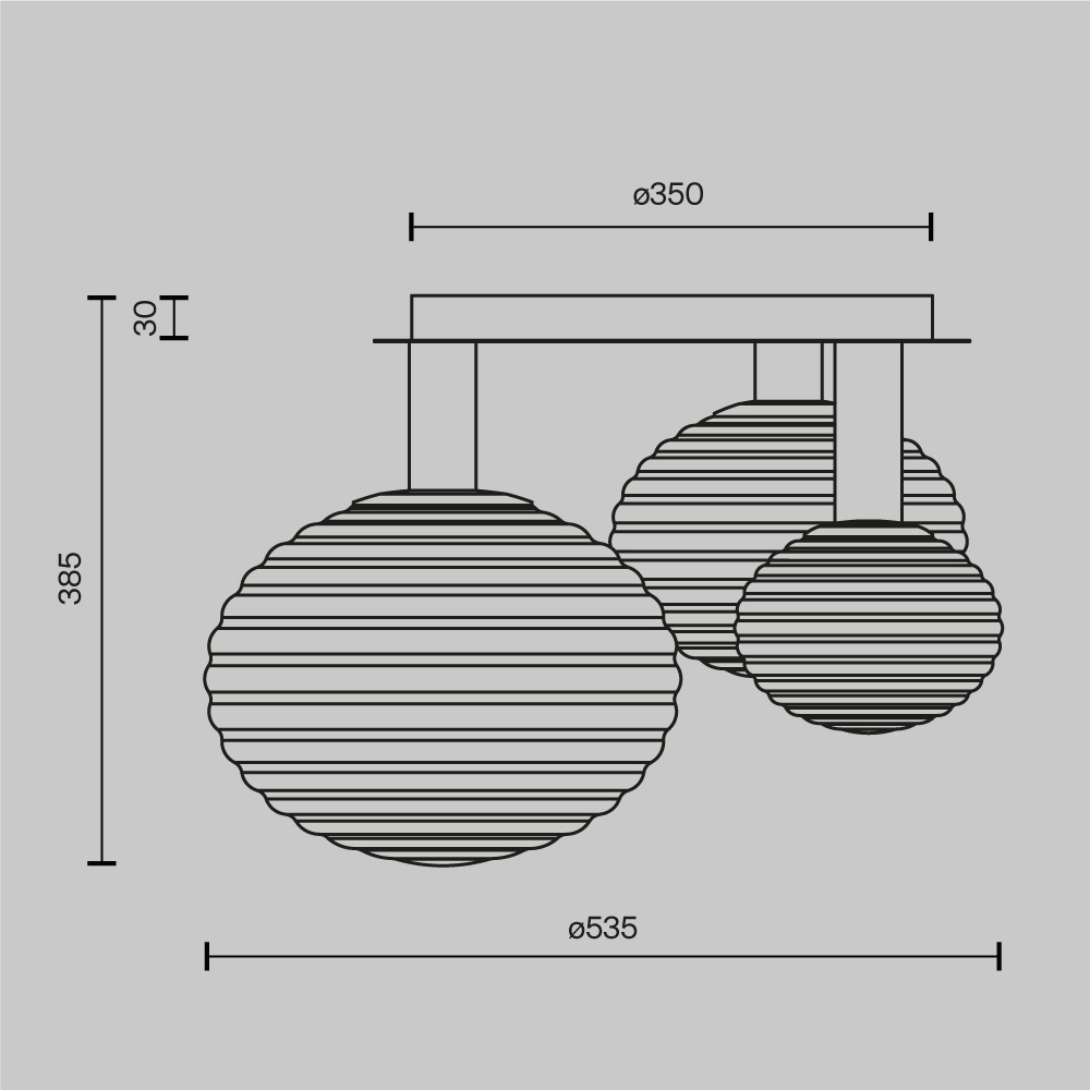 Потолочный светильник Triple ribbed base в Ульяновске