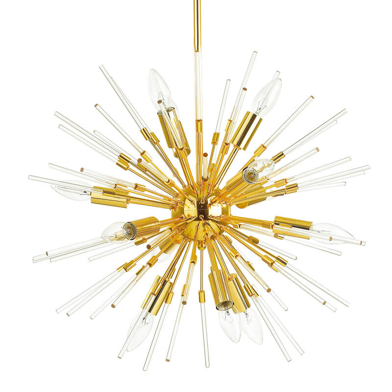 Люстра Welund Sputnik Chandelier gold Глянцевое золото Прозрачный в Ульяновске | Loft Concept 