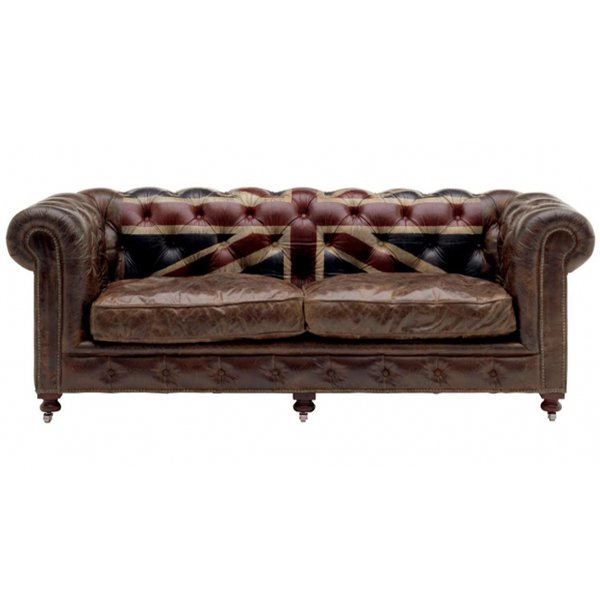 Диван Chesterfield Rebel Sofa Union Jack Andrew Martin Коричневый в Ульяновске | Loft Concept 