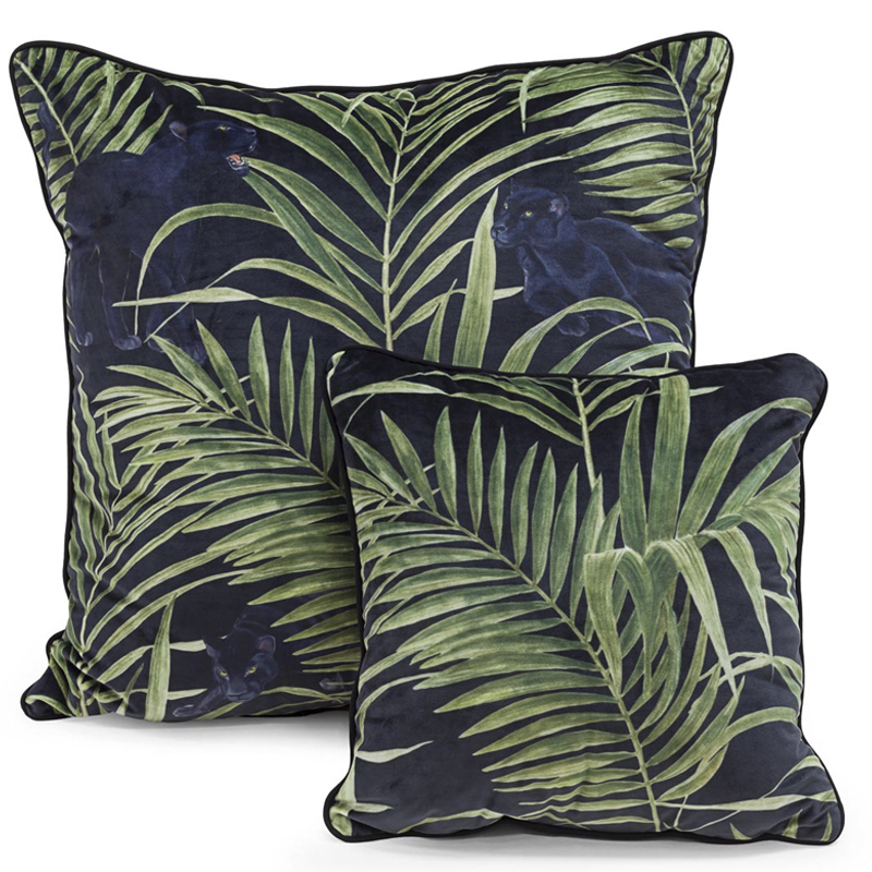 Комплект подушек SET PILLOW ABHIKA black-green Зеленый Черный в Ульяновске | Loft Concept 