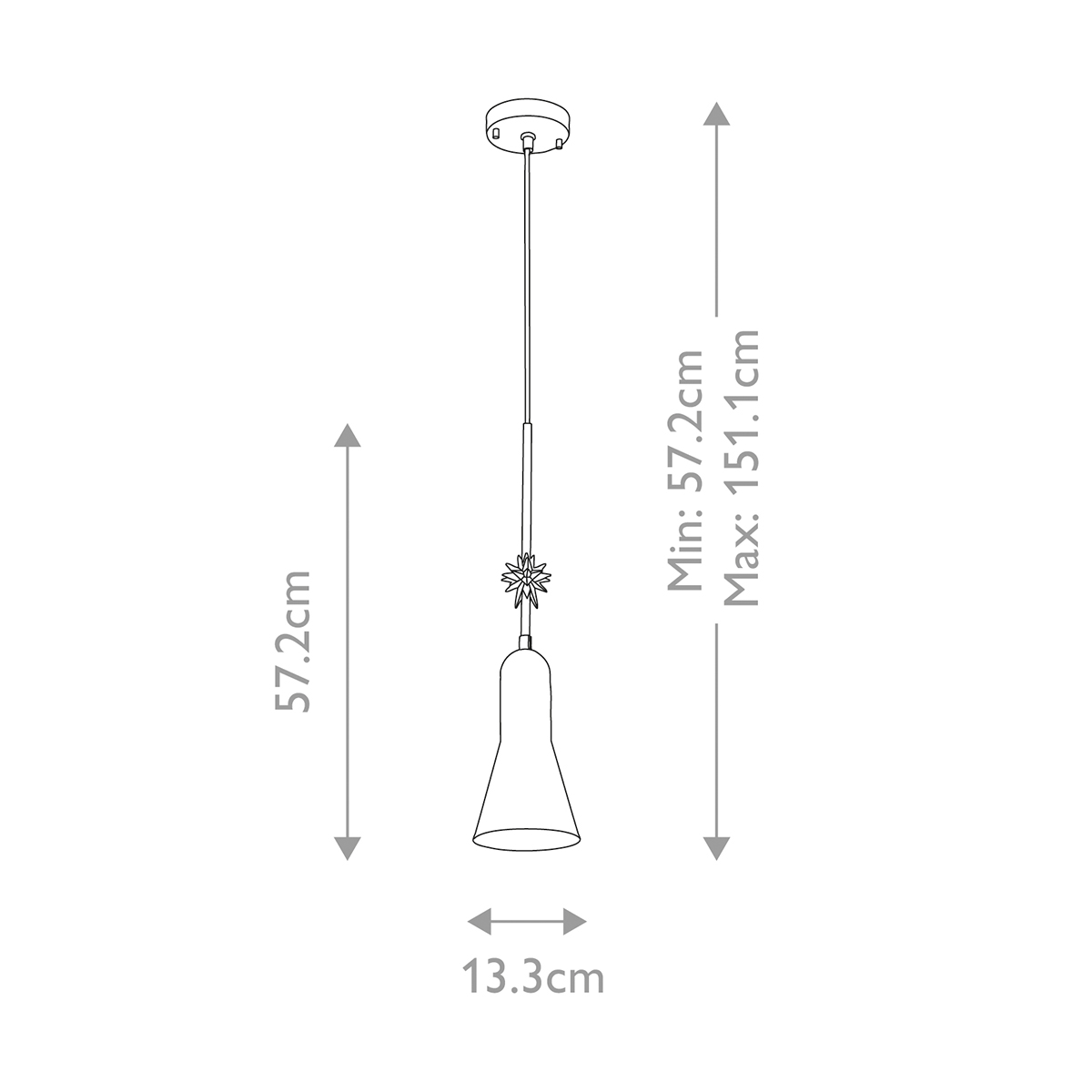 Подвесной светильник с конусным плафоном и декоративной звездой 57 см Elstead Lighting в Ульяновске